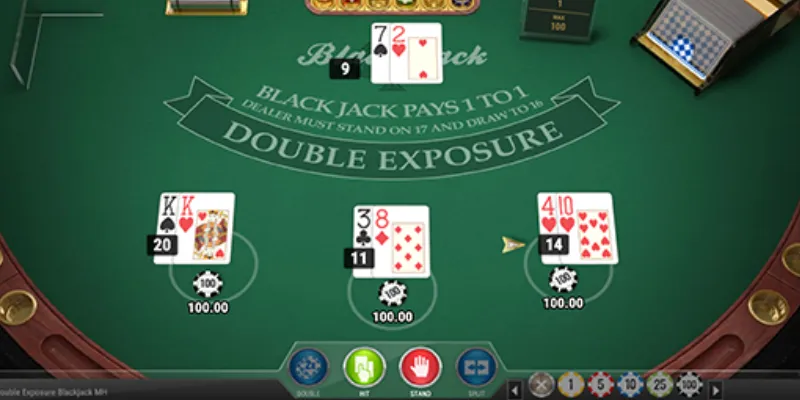 Luật chơi của Double Exposure Blackjack tại Sunwin ra sao?